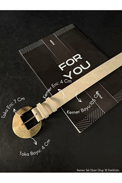 Fiori Women's Faux Leather Oval Buckle Belt, Jacket Belt, Shirt Belt, Dress Belt