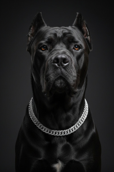 Stoneage قلادة للكلاب مزينة باللؤلؤ - طوق - سلسلة