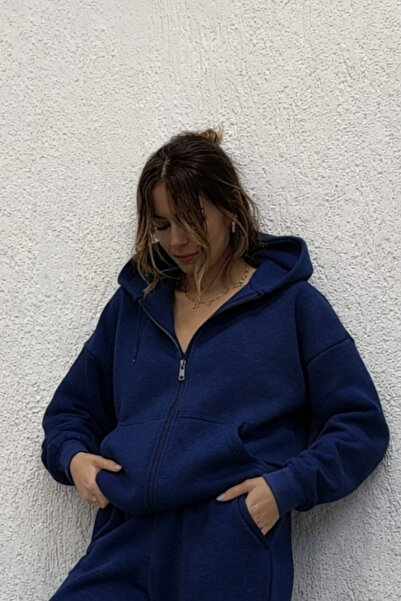 YAKAMEL Women's 3 Thread Ribbed Oversize Cardigan