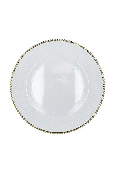 LA MESA Gold Glass Charger Plate 13"