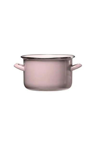 Ambition Calma enamel pot, steel, 24 cm, 7 L, Pink