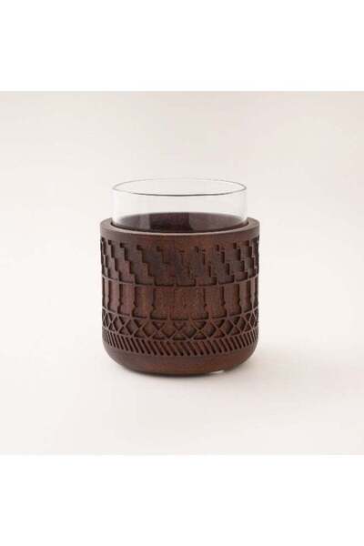 homez Wooden Candle Holder Roshn Collection, 11*11*12.5Cm