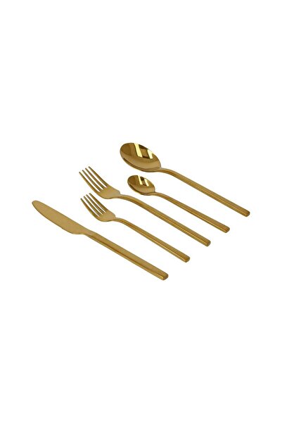 LA MESA مجموعة أدوات مائدة من 20 قطعة باللون الذهبي الوردي