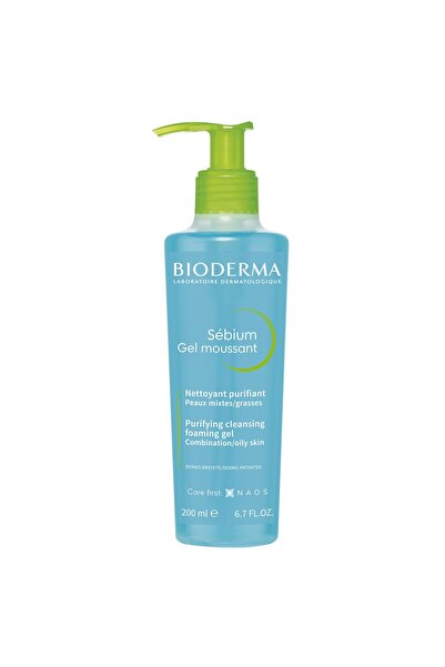 Bioderma Gel spumant Sebium pentru ten mixt/gras, cu pompă, 200 ml