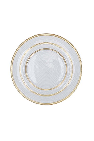 LA MESA Gold Glass Charger Plate 13"