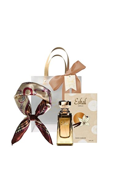 Paris Corner Eshal Vanilla Set, Eau de Parfum, Γυναικεία, 100 ml + Σατέν Φουλ...