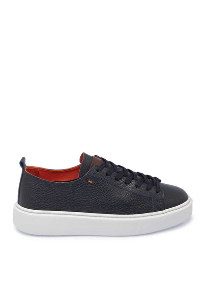 Tergan Lacivert Hakiki Deri Erkek Sneaker - E25I1AY57348-A38