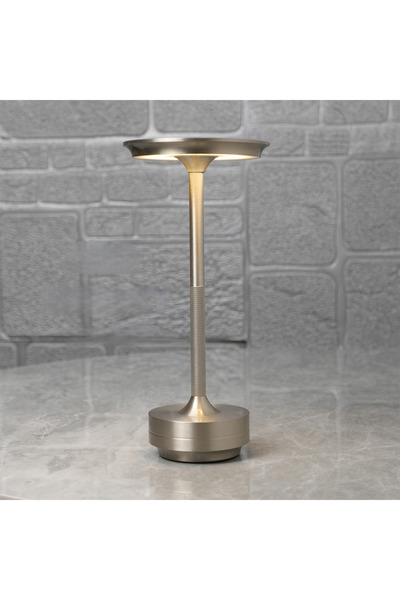 MATECHNO Lüks Şarjlı Dokunmatik Metal LED Restoran Bar Masa Lambası Yemek Mas...