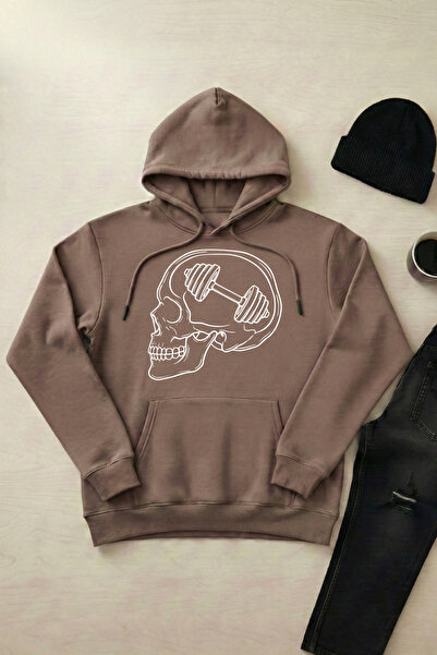 OXVİN Dead Lift - Unisex Hooded Kangaroo Pocket 3 Thread Puff (with Fleece In...