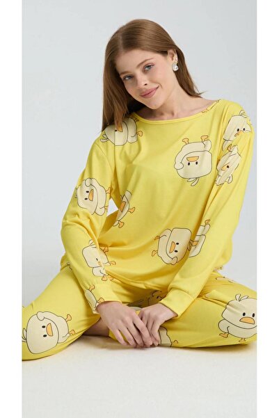 SWARO 3-Piece Chick Pattern Pajama Set, Combed Cotton Set