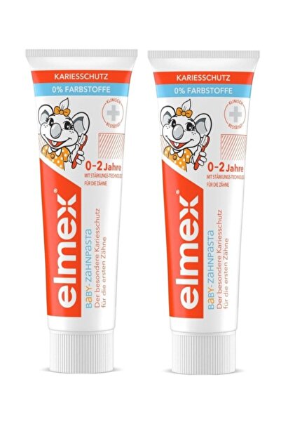 Elmex معجون أسنان للأطفال من 0-2 سنة أمينفلوريد 50 مل × 2 قطعة (حماية من تسوس...