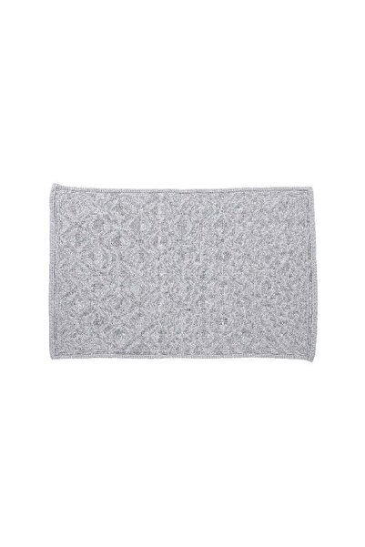 Boutique Blanche grey cotton bathmat