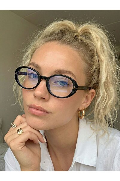 VEGA EYEWEAR Liva Elips Oval Gold Aksesuarlı MAvi Işık Korumalı Gözlük