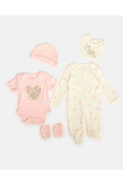 REDTAG Baby Pink Printed Gift Set (5 Piece)