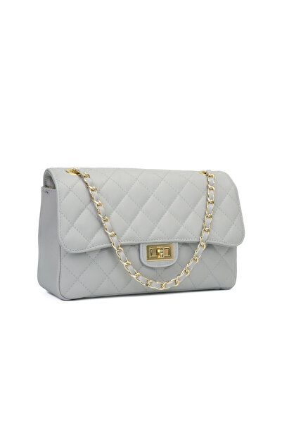 Posete Fagaras Mini Ruby Leather Purse - Grey, Casual Bag Made of Genuine Lea...