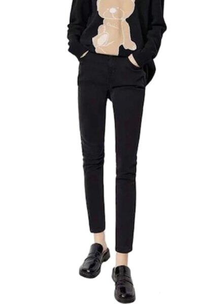 Gosse Blugi elastici negri pentru femei, mărimea 28