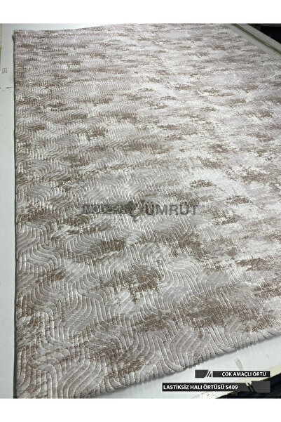 Zümrüt Ev Tekstil Lastiksiz Kaymaz Halı Örtüsü – Yıkanabilir Desenli Halı Kor...