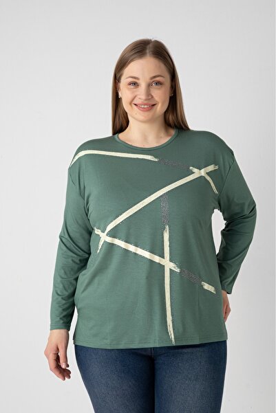 Orly More Viscose Fabric Mini Slit Plus Size Long Sleeve Collared Combed Cott...