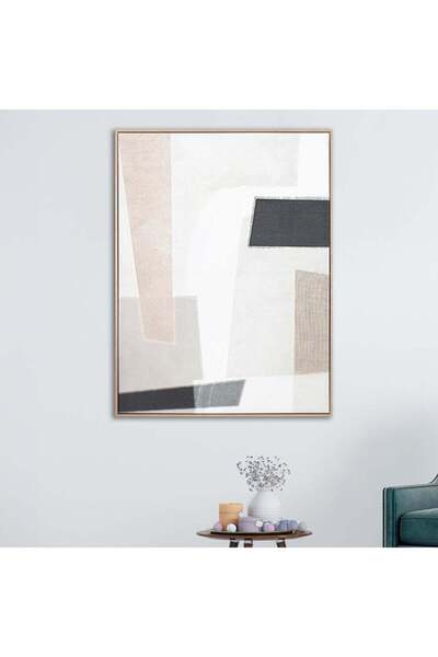 homez Square Design Canvas Wall Art in a Wooden Frame