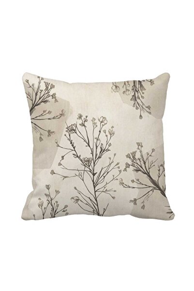 Queen Jera Double-Sided Minimal Design Floral Pattern 43X43 cm - Decorative Z...