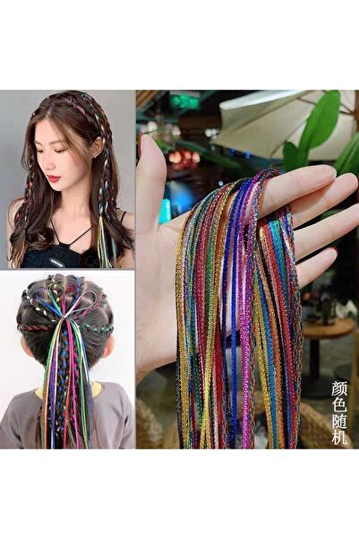 Eva Rose Renkli Kalın ipli Saç ipi Saç Süsleme ipi Saç Örgü ipi Saç süsü 9 Ad...