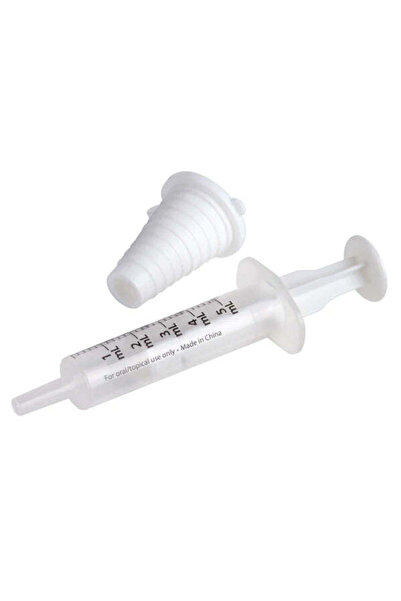 EzyCare Plus Blue 5ml Calibrated Oral Syringe with Cork, 1 Pack