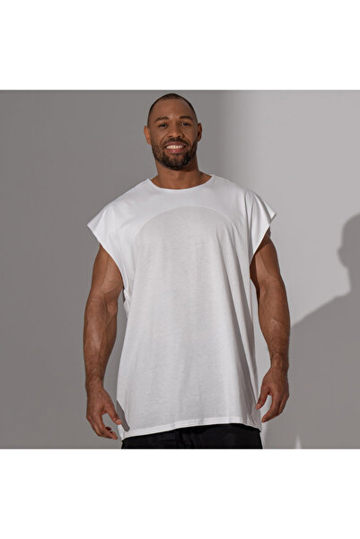 Asimetrix Store Black oversized cotton sleeveless T-shirt