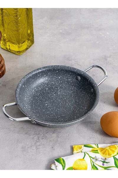 Alberto NON STICK FRYPAN W/2 HANDLES GREY COLOR DIA:14CM