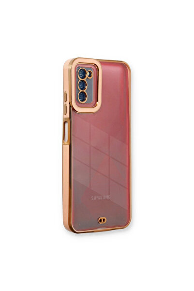 eco port حافظة سامسونج جالاكسي A03s من السيليكون بعدسة ليفا - وردي