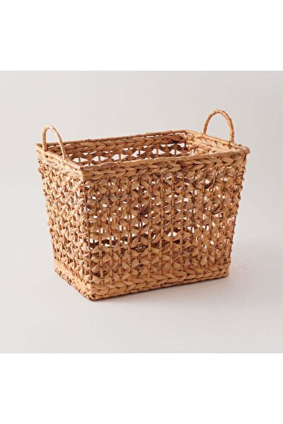 homez Rectangular Storage Basket Rattan, Beige
