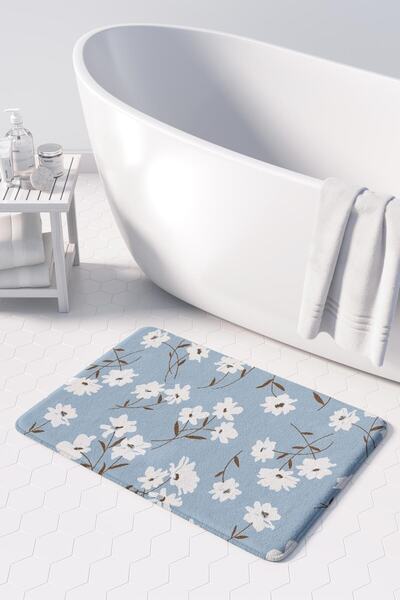 Monnhein Microfiber Bath Mat, Non-Slip Base, Machine Washable, End of the Ser...