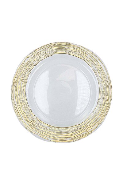 LA MESA gold glass charger plate 13"