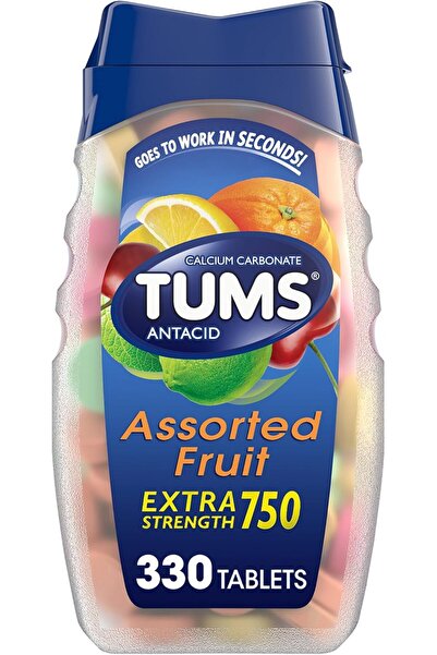 Tums أقراص مضادة للحموضة قابلة للمضغ فائقة القوة، بنكهات فواكه متنوعة - 330 ق...
