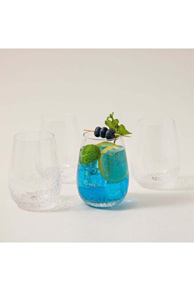 LA MESA 4Pcs Set Tall Tumblers With Ice Dregs Clear