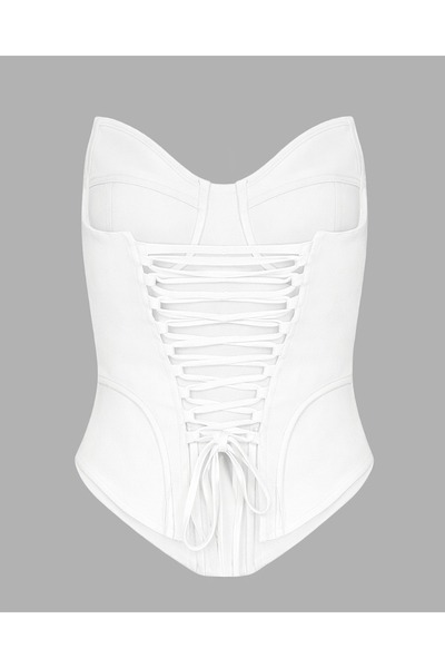 La Sarta Lola Underwire White Bustier
