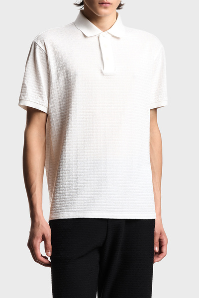 Emporio Armani Cotton Regular Fit Logo Buttoned Polo Men's Polo Em004595 Af10...