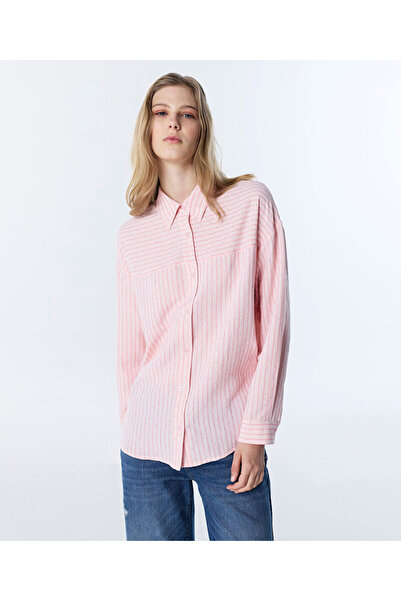 Twist HOTFIX BASKILI ÇİZGİ DESEN GÖMLEK