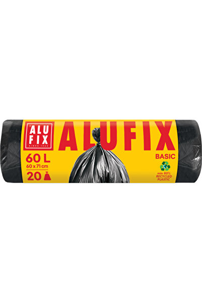 alufix Saci de gunoi 60 L 60 x 71 cm HDPE negri Economy 20 buc/rolă