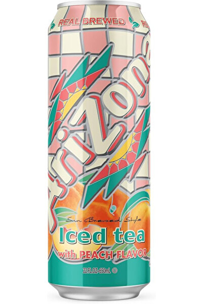 Arizona شاي مثلج بنكهة الخوخ 650 مل، عبوة من 24 قطعة