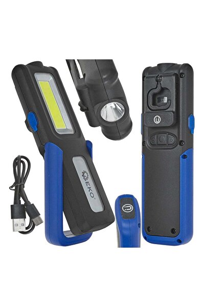 GEKO RECHARGEABLE LED WORK LAMP WITH POWERBANK 2000MAH 400LM