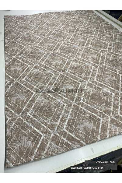 Zümrüt Ev Tekstil Lastiksiz Kaymaz Halı Örtüsü – Yıkanabilir Desenli Halı Kor...