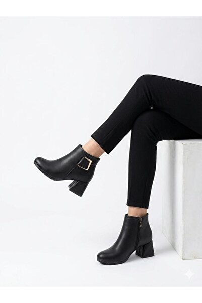 Rimex Kadın Klasik Topuklu Bilek Bot – Günlük ve Şık Kullanım