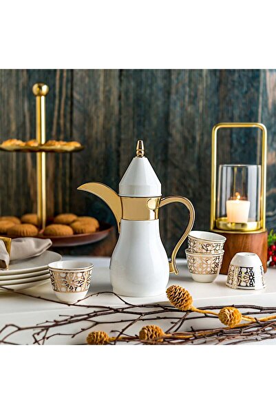 Dallaty mini vacuum flask white/gold 300 ml