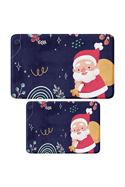 Monnhein Cute Printed 2-Piece Christmas Decor Bath Mat Set - 50X80Cm - 40X60C...