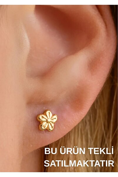 YCL JEWELLERY (TEKLİ) 8 Ayar Altın Çiçek Küpe