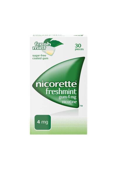 nicorett Nicorette 4mg Gum Fresh Mint Flavor, 30 Pieces