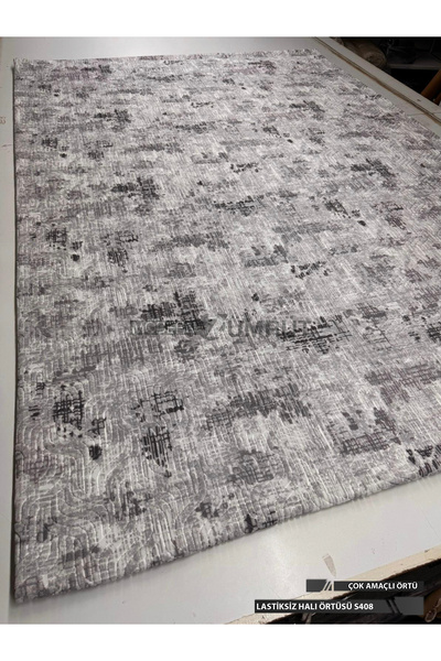 Zümrüt Ev Tekstil Lastiksiz Kaymaz Halı Örtüsü – Yıkanabilir Desenli Halı Kor...