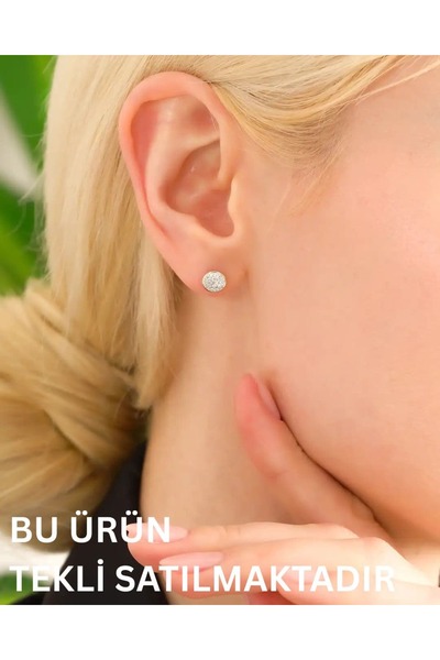 YCL JEWELLERY (TEKLİ) 8 Ayar Altın Zirkon Taşlı Pimli Küpe