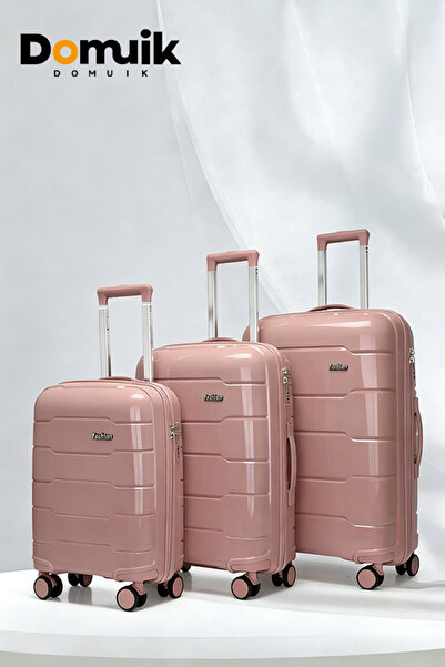 Domuik Luggage Sets, 3 Piece Durable Suitcase Set with Spinner Wheels 20/24/2...