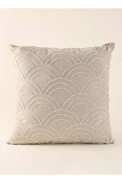 Cottage Cotton Beads Scallops Cushion, White 45*45Cm